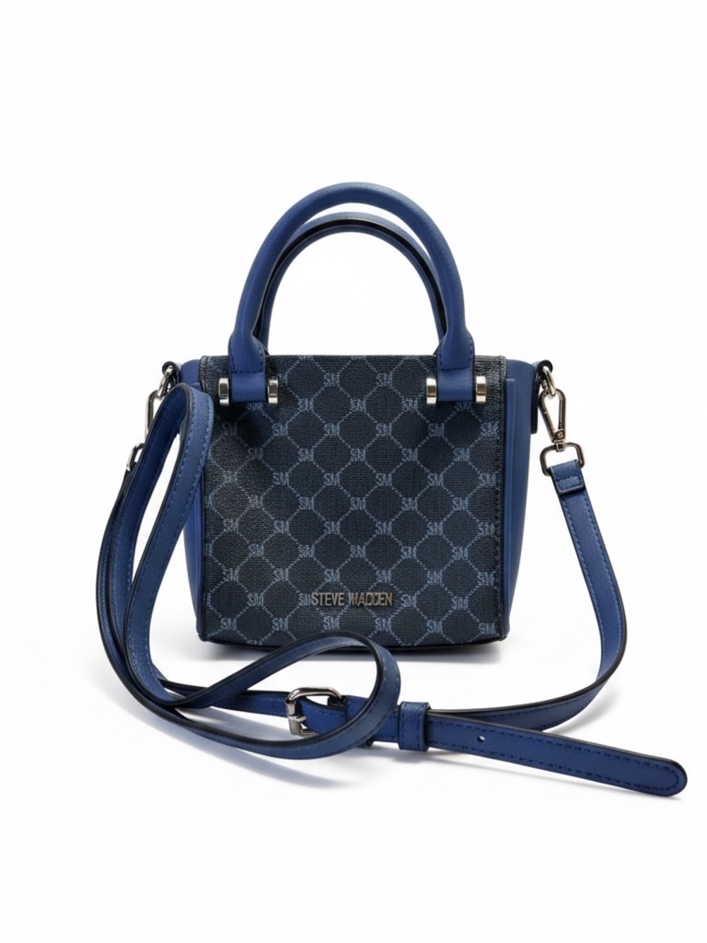 Steve Madden Navy Blue Mini Top-Handle Crossbody